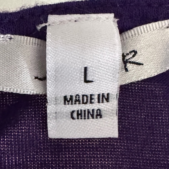 💜 Vintage Stunning Jaipur Purple Sleeveless Top with Satin Front Pleats - Size L - Picture 12 of 15